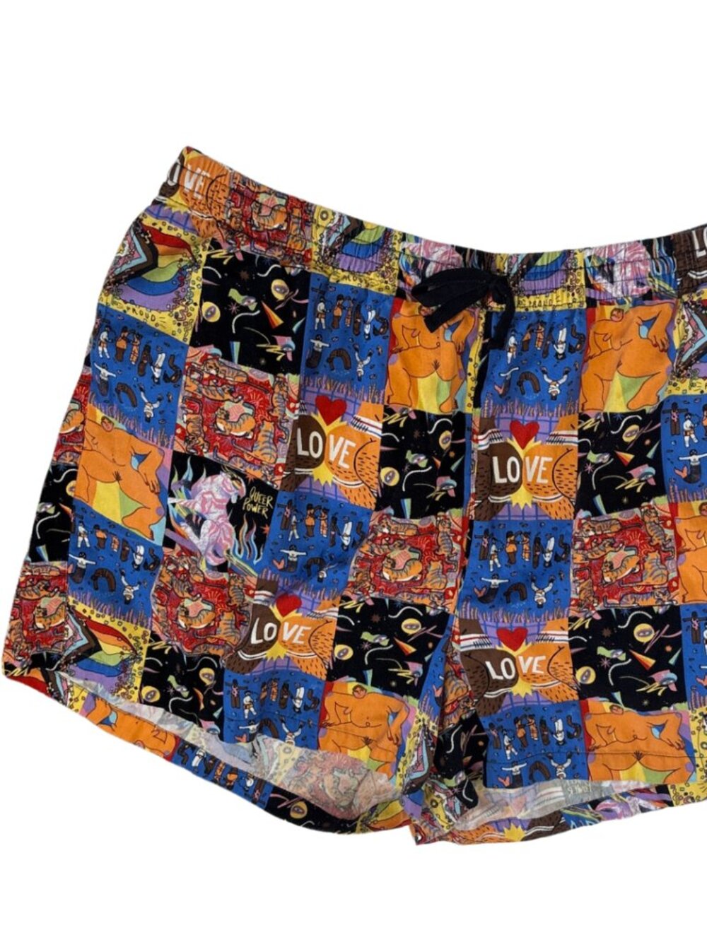 Lucy and Yak Pride Patchwork Print Pull-on Shorts Size 3X